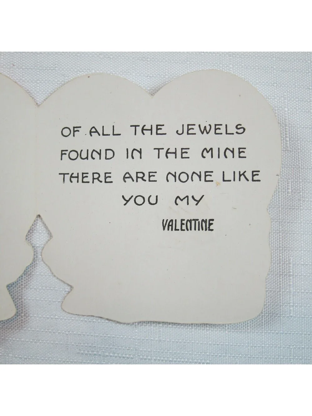Vintage Valentine 1933 Diecut Fold Card Little Boy Mine Digger DARLING B MINE